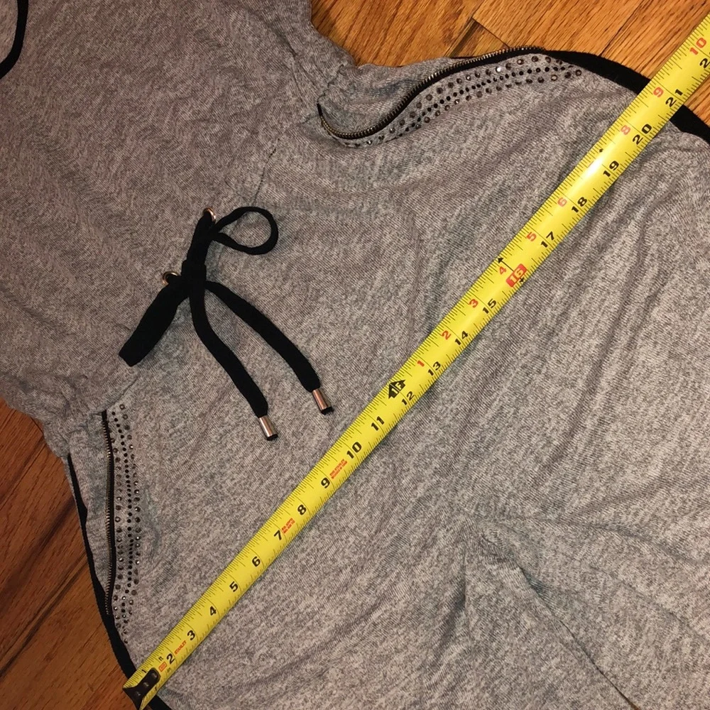 Material girl stretchy gray racerback Sweats loungewear Jumper  jumpsuit XL